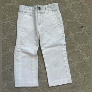 Janie and Jack White Stretch Twill Chino Pants